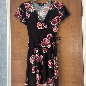 Floral wrap dress